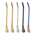 18/8 Stainless Steel Drinking Straws with Filter Spoon Bombilla Drinking Straws Yerba Mate Tea Straws