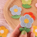 Custom Color 47x35mm Lovely Sew on Embroidery Flower Patches for DIY Scrapbooking Garments Hats