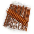 75pcs 20cm Double Pointed Carbonized Bamboo Knitting Needles 15 Sizes 2.0-10mm Crochet Needles Set for Knit Yarn Weave Craft