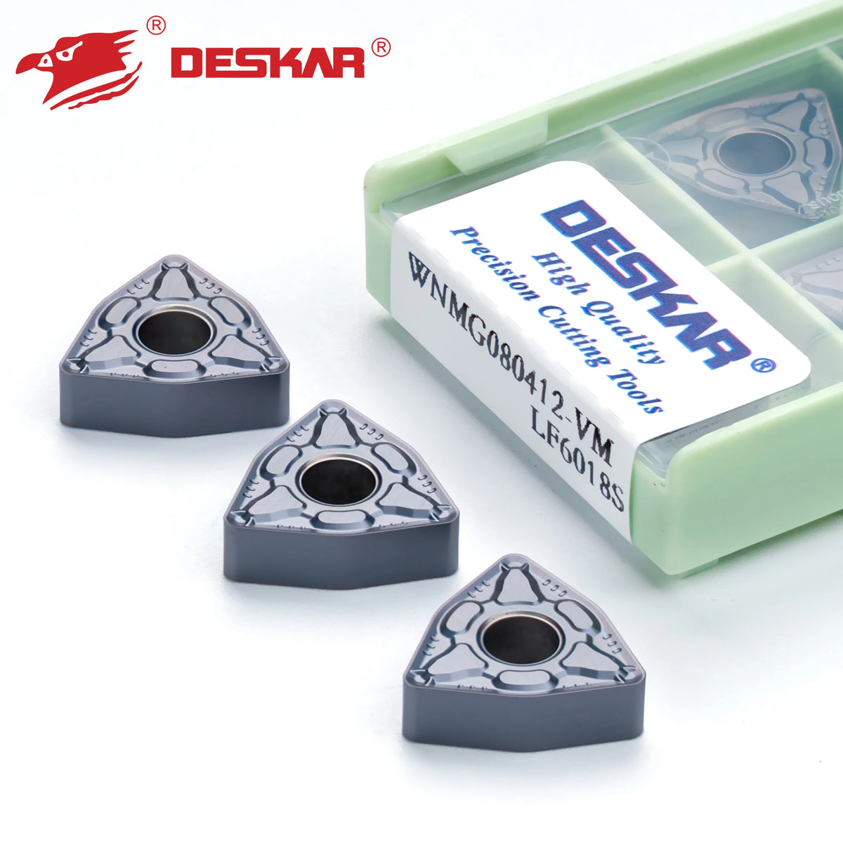 DESKAR CNC Lathe Carbide Inserts Turning Tools Machining Cut Sharp Blade WNMG080412 080408 VM LF6018S