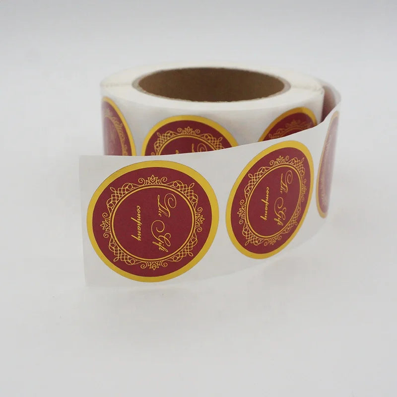Waterproof Adhesive Custom Band Logo Design Gold Foil Sticker Label