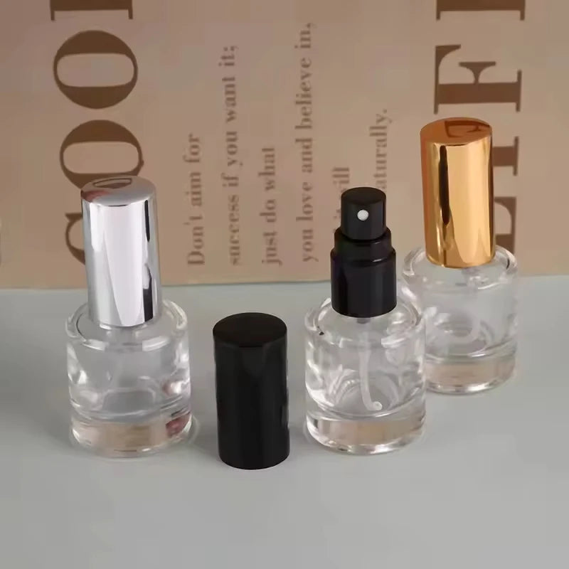 5ml Clear Cylinder Refillable Empty Bottle Screw Neck Fine Mist Perfume Bottle With Cap