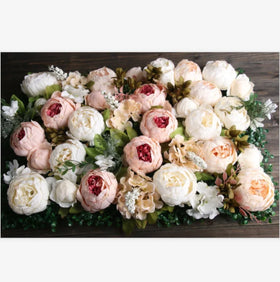 Artificial Rose and Peony Flower Wall for Festive Luxury Couple Area Backdrop Decoration for Luxury 2026 Wedding Decoration