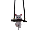 Creative Cute Resin Art Deco Branch Cat Pendant Car Home Rearview Mirror Hanging Decoration Auto Interior DIY Gift Craft