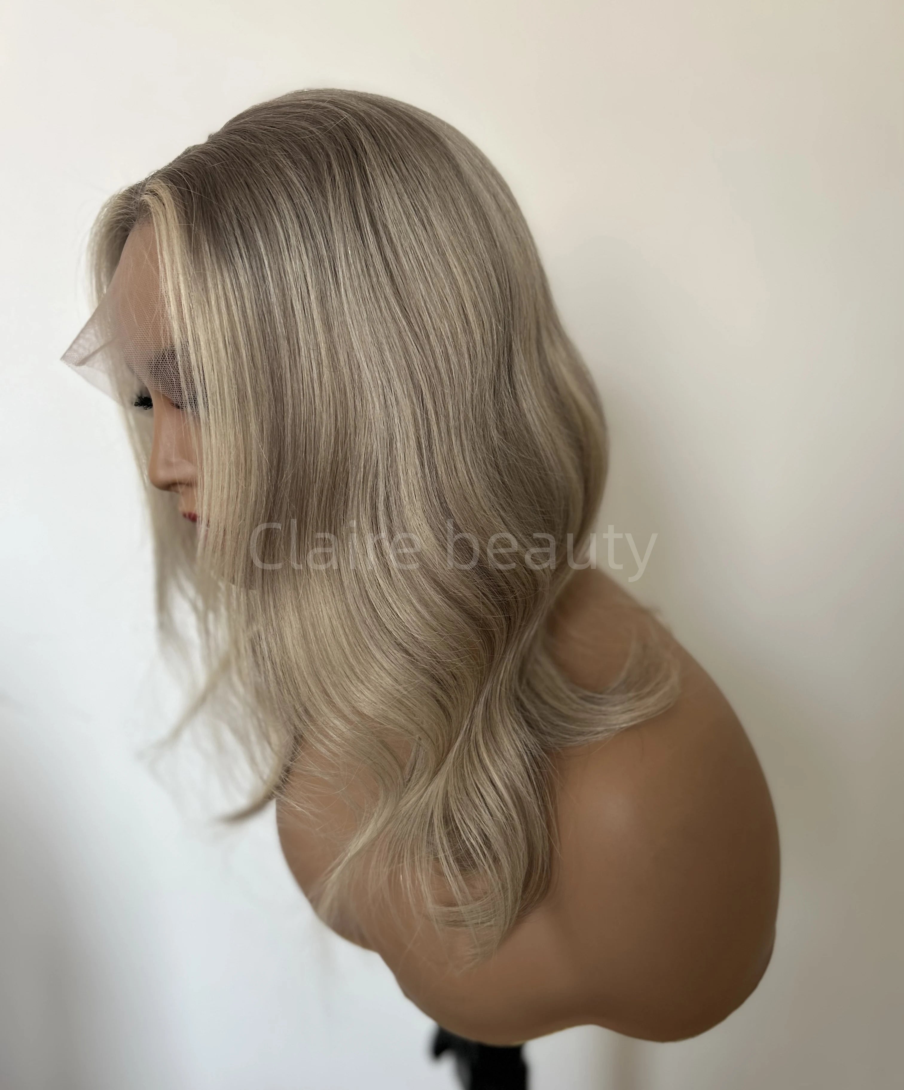 Glueless Lace Wig Highlights Blonde Color Cuticle Aligned Unprocessed Raw Hair European Human Hair Wig HD Swiss Lace Front Wig