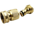 Brass 3/4 Sanitary Polished Garden Hose Quick Connector Male Fitting