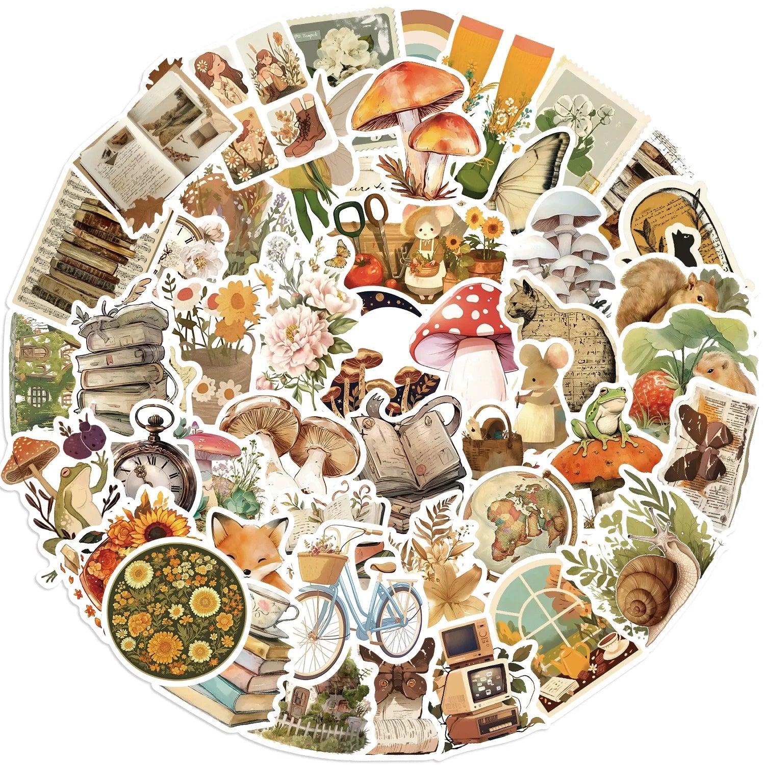 50PCS Pvc Waterproof Adhesive Label Logo Die Cut Vinyl Stickers Luggage Graffiti Stickers Cartoon Die Cut Sticker
