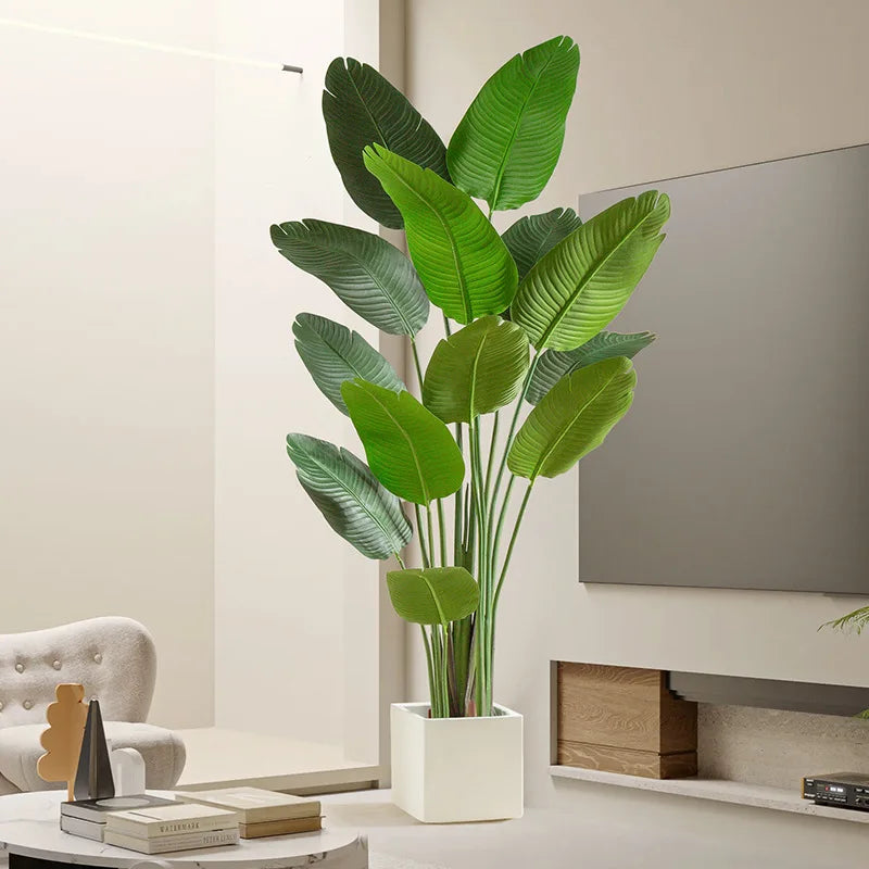 Indoor Bonsai Tree Real Touch Green Greenery Large Artificial Plant Trees Big Artificial Palm Trees for Living Room Decor