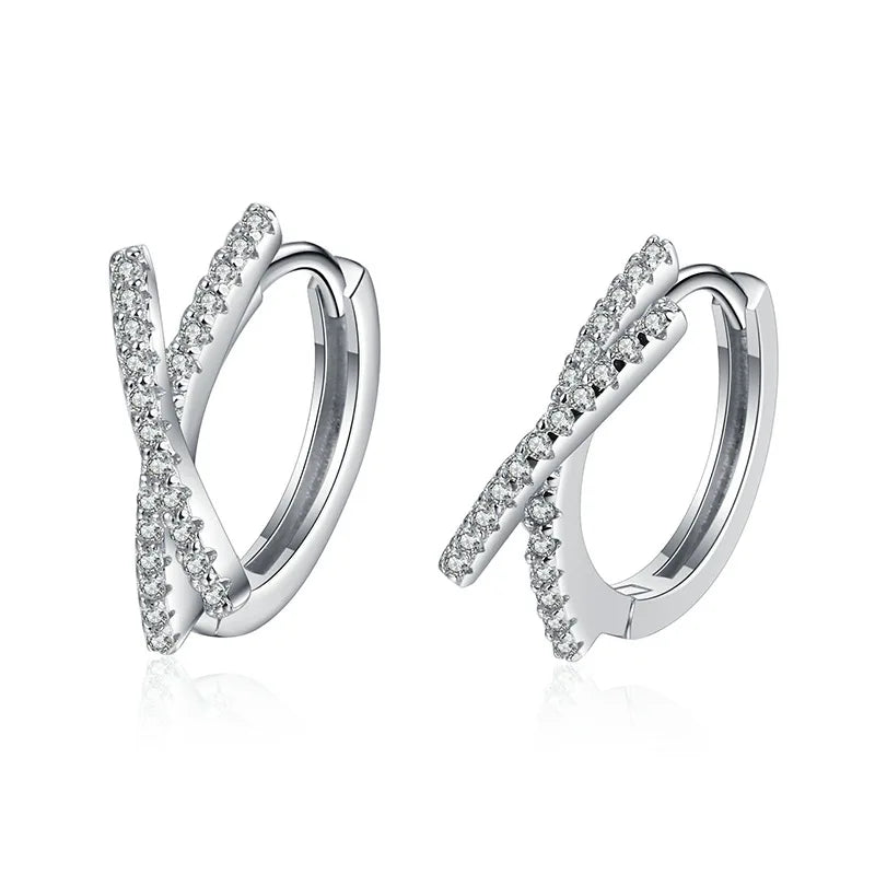 S925 Silver Moissanite Charm Earrings Classic Style Women's Jewelry for Wedding & Anniversary