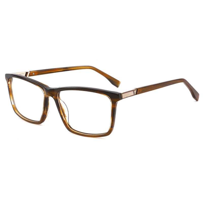 2183G34 Custom Wholesale Eyewear Men Rectangle Handmade Acetate&metal Optical Frame