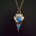 New Retro Amulet Viking Crow Skull Eagle Beak Luminous Men's and Women's Pendant Necklace European and American Fashion Jewelry