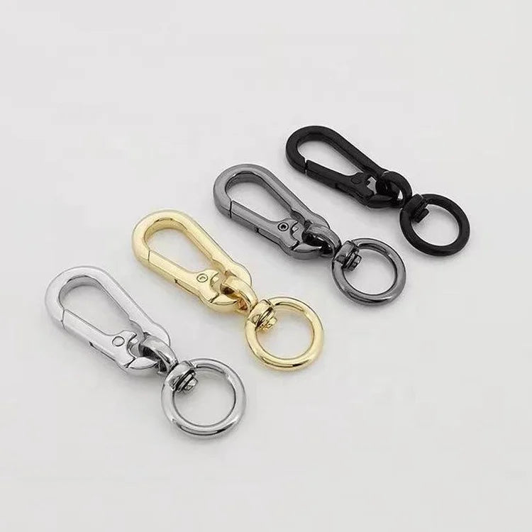 Diy Hardware Keychain Accessories Spring Snap Key Holder Carabiner Hook Metal Keychain