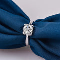925 Sterling Silver Moissanite Ring Engagement for Women Wedding Ring