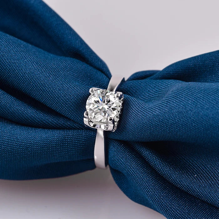 925 Sterling Silver Moissanite Ring Engagement for Women Wedding Ring