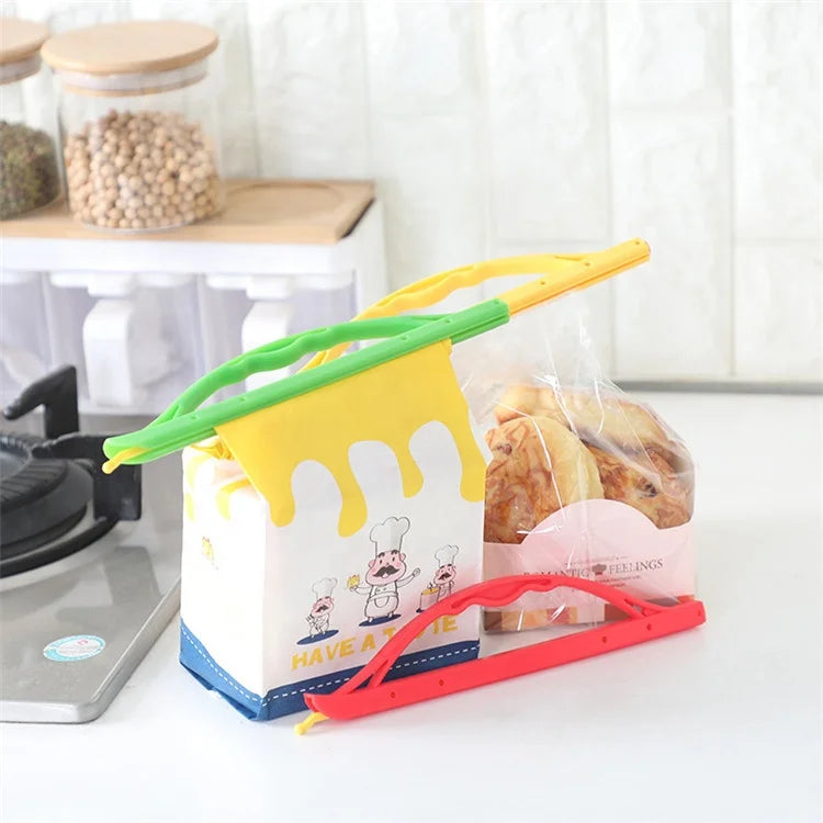 Plastic PP Eco-Friendly Bag Sealer Clips for Kitchen Food Storage & Moisture Prevention Flexible Design up to 2.9in Width