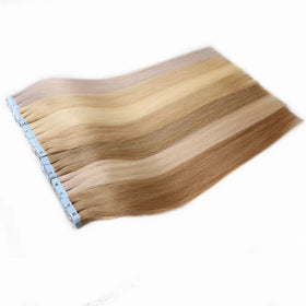 Wholesale Double Side Strong Tape Extensions Invisible Remy Human Hair Chinese Silky Straight Wave 20 Pieces Each Color