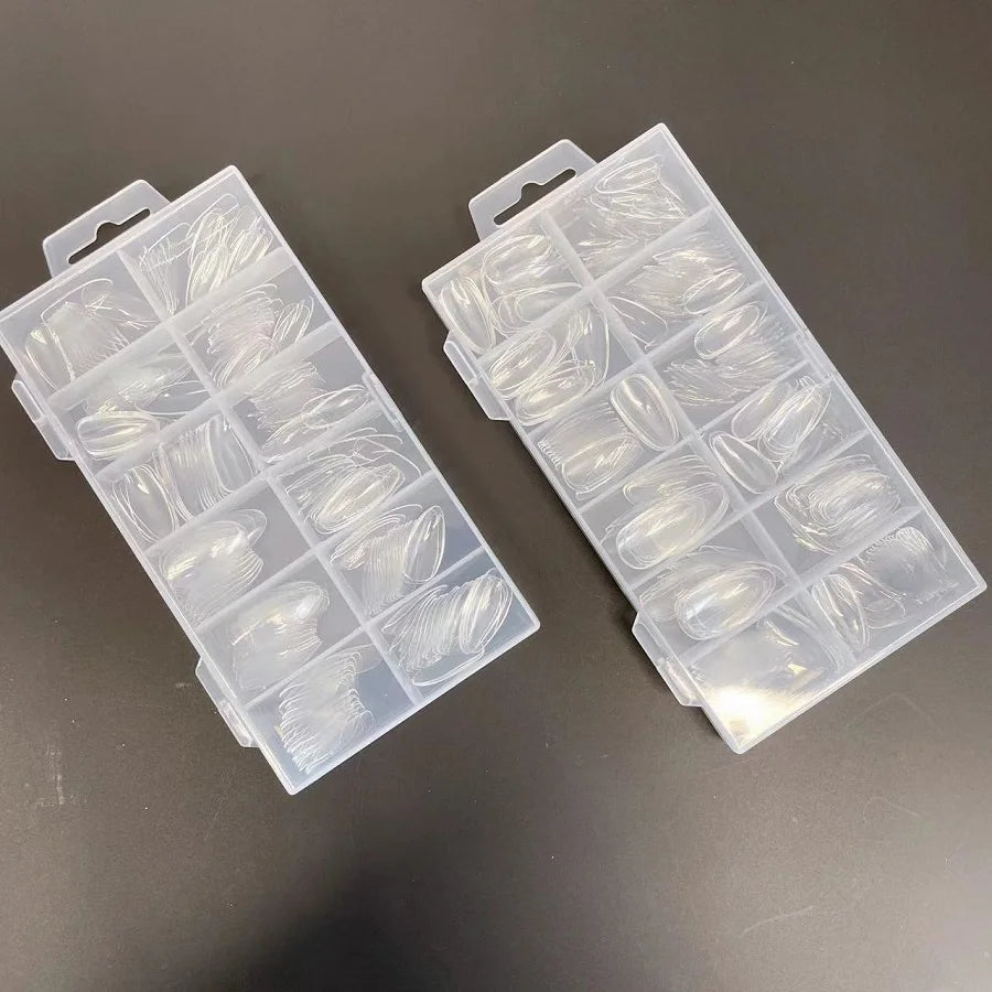 Wholesale Long Clear Coffin French Fake Nails Hot Style Competitive Price New Diy Gel Nail Kit Artificial Fake Nails for Salon