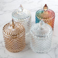 OEM Accept Empty Transparent Double Religious Thick Wall Multicolor Glass Candle Jars for Candles With Lid