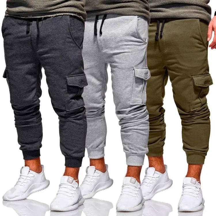 Wholesale Custom Men's Relaxed Fit Cargo Pant Outdoor Sports Casual Pockets Streetwear Blank Jogger Cargo Pants for Men