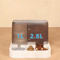 Wholesale Power Source Charge PP Material Washable & Removable Dog Food Water Feeder Automatic 2-in-1 Dog Food and Water Bowl