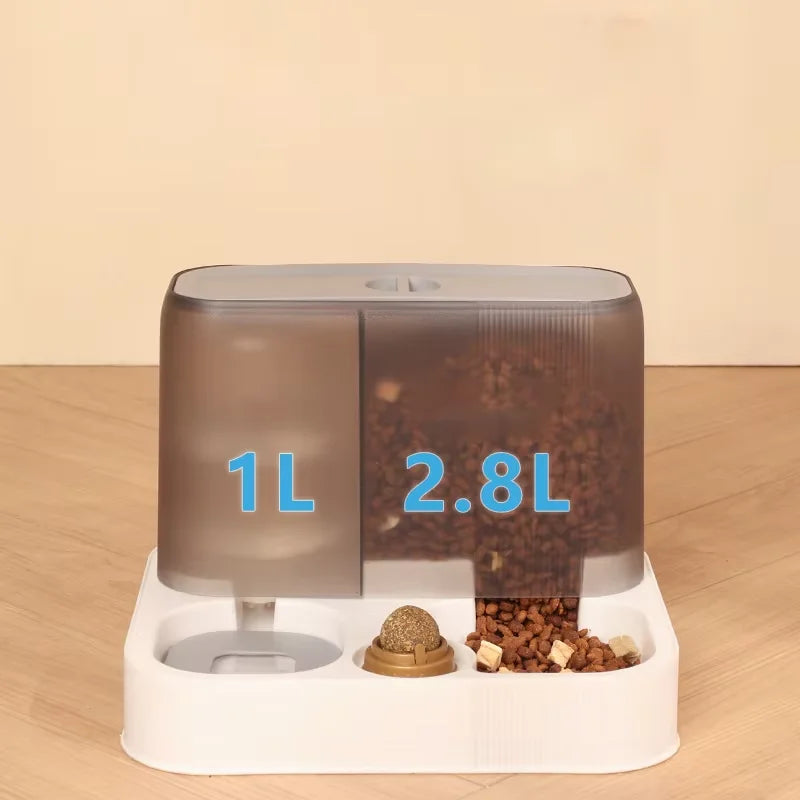 Wholesale Power Source Charge PP Material Washable & Removable Dog Food Water Feeder Automatic 2-in-1 Dog Food and Water Bowl