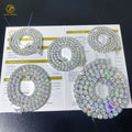 Luxury Hip Hop Jewelry 3mm 4mm Moissanite Tennis Chain Bracelet Necklace Mens Tennis Chain White Gold Moissanite Jewelry