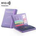Wholesale Pu Leather Passport Bag Holder Cover for Men and Women Rfid Multi-functional Passport Cover