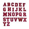 New Wine Red Burgundy Handmade Iron-On Embroidery PVC Eco-Friendly Letter Patches for Clothing Hats