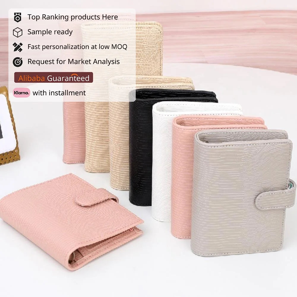Business Notebook Mini Type Work Agenda Journal Binder PU Leather Cover A5 A6 A7 Budget Binder Wholesale