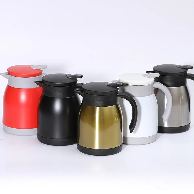 Stainless Steel Teapot Vacuum Insulation Pot Coffee Pot Metal Coffee Pot with Handle