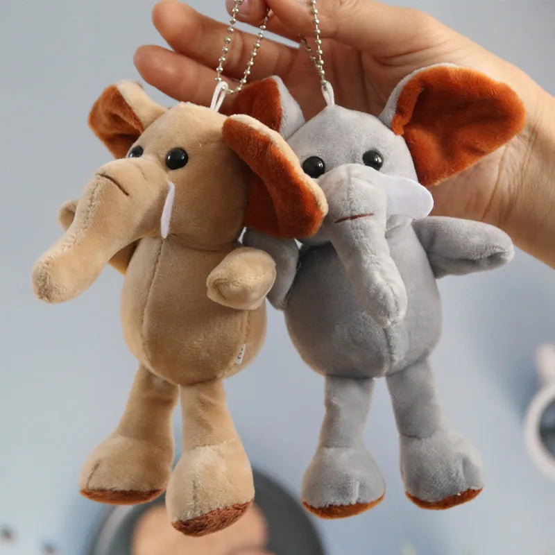 Gifts Elephant Plush Toy Keychain Stuffed Animals Plush Elephant Toys Key Chains Charm Pendant Elephant Keychain