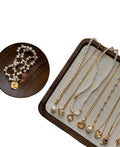 Pearl Necklace Geometry Pendant French Original Design New Style for Women Jewelry