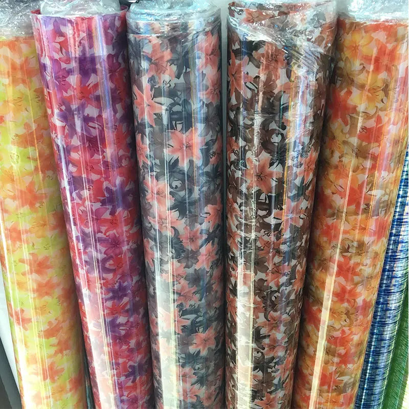 0.5mm Chinese Floral Printed Design Soft PVC Film for Making Bag Craft