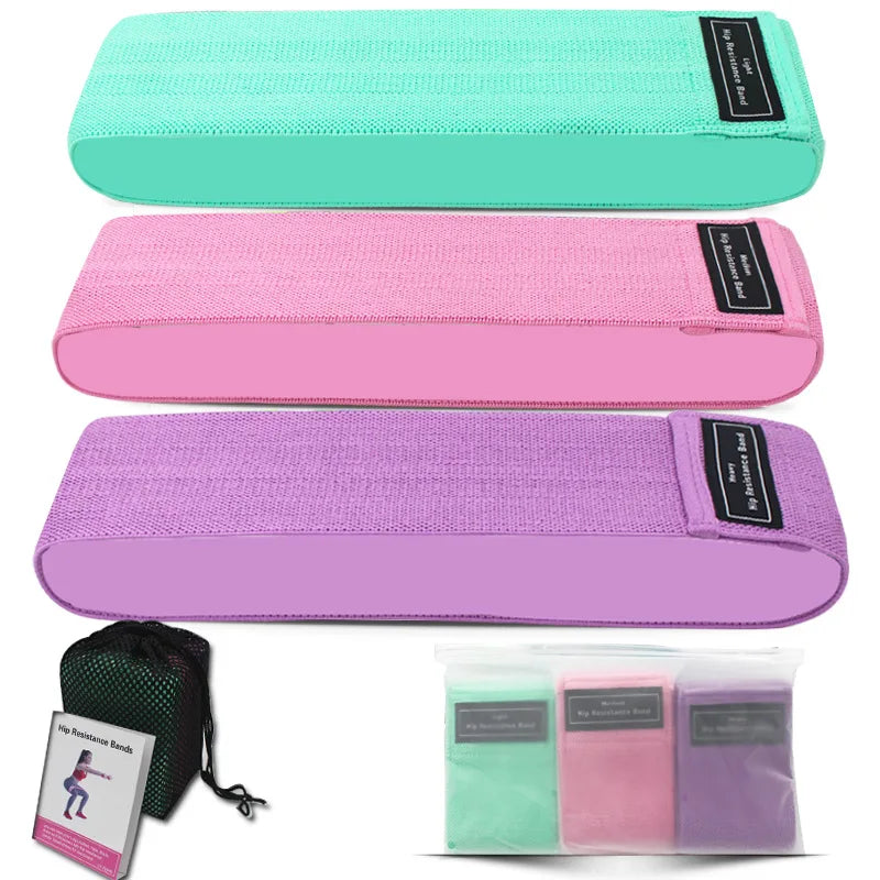Home Workout Hip Lifting Elastic Band Tension Resistance Bands 3 Set
