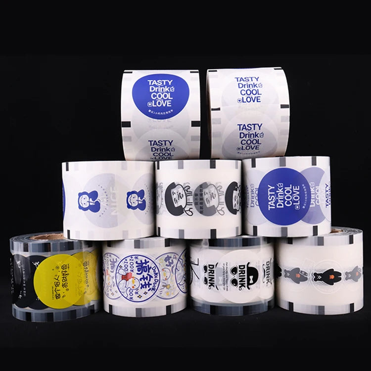 Custom Disposable Waterproof PP Plastic Bubble Boba Milk Tea Lid Heat Pet/pe Easy to Tear Seal Sealing Film