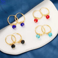 JXX 2025 Luxury INS Multicolor Dangling Drop Hoop Earring Cute Naughty Style Big Zircon Hoop Earrings for Women Jewelry