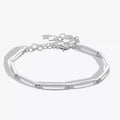 Square Plaid Clip Hip Hop Trend Rhodium Plated 925 Silver Zircon Classic Women's Bracelet Wedding Gift Party