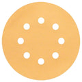 PEXMIENTAS Multifunctional 125MM Yellow Abrasive Hook and Loop Round Sandpaper Sanding Paper Disc and Sand Paper