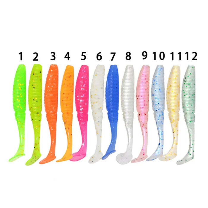 T Tail Luminous Soft Lures Silicone Bait 50mm 75mm Goods for Fishing Sea Fishing Wobblers Artificial Tackle Glow in Dark