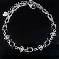 Sterling Silver 5*7mm Semi Mount Bracelet Blank Empty Support Mountain Claw Setting S925 Base Holder Without Stone for DIY Inlay