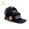 OEM Custom Black Baseball Caps Unisex Street Style Hand Embroidered Logo Options Dot Argyle Fruit Terry Oxford Poplin Common