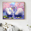 Full Square/Round Rhinestone 5D DIY Embroidery Cross Stitch Kits Home Decoration Wholesale Diamond Painting Swan for Gift