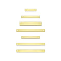 14K Gold Filled Jewelry Findings 0.5mm0.8mm Thickness Rectangular Charm Pendant With Single or Double Holes in Top or Middle MegaBDM