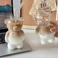 Little Bear Cup With Straw for Internet Celebrity Coffee Restaurant Cute Style Milk Tea Cup