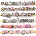 80pcs Mixed Color Resin European Beads Large Hole Loose Spacer Bead for Jewelry Making DIY Bracelet Necklace Findings