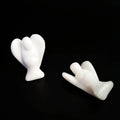 Huiying Chinese Home Decoration Life 1.5 inch Size small white jade Stone angel Statues Crafts