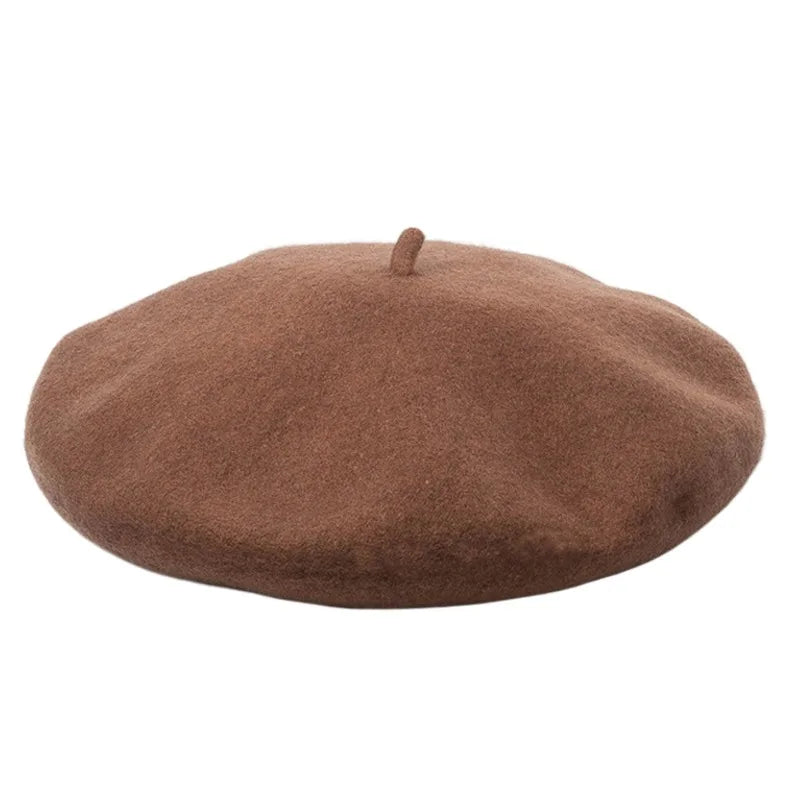 Wholesale French Style Vintage Wool Airline Stewardess Caps Newsboy Painter Artist Beret Hats for Women Girls