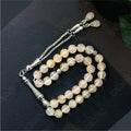 Natural Gold Rutilated Quartz 100% Natural Crystal Gemstone Islamic 33 Prayer Beads Misbaha Masbaha Tasbeeh Sibha Beads Rosary