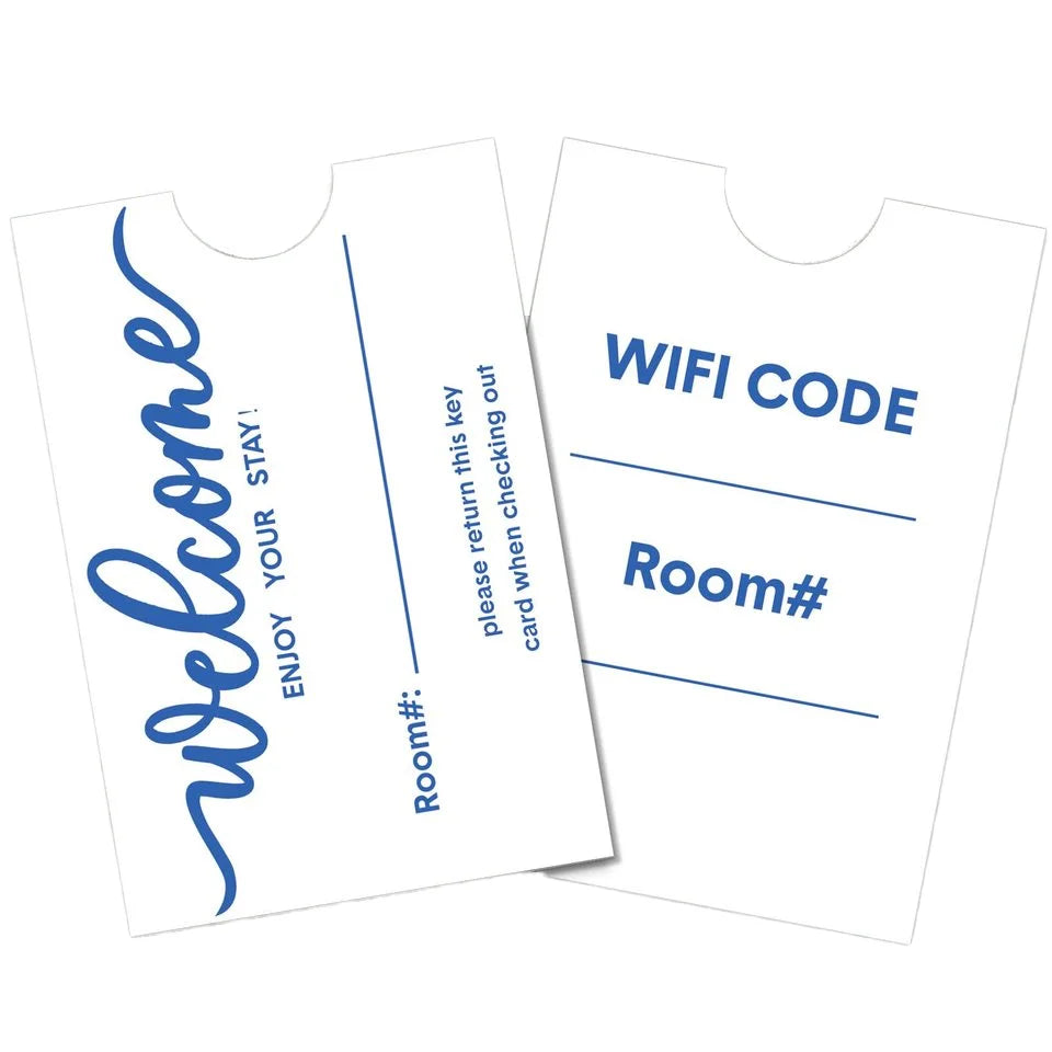 Custom Printed Hotel Key Card Envelope Thick Paper Card Holder to Welcome Guests Fit for Standard Room Card