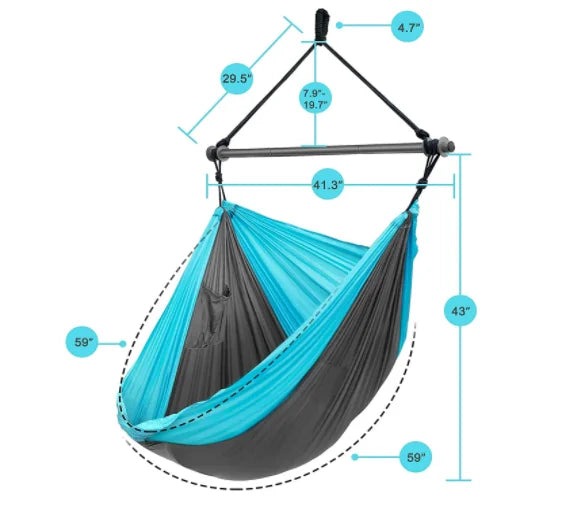 Woqi Pink  Nylon      Parachute Hammock with Carabiners Sewing Chair for Outdoor and Indoor